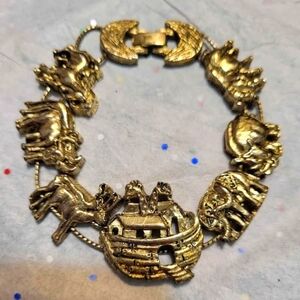 Vintage Noah's Ark Sliding Charm Bracelet